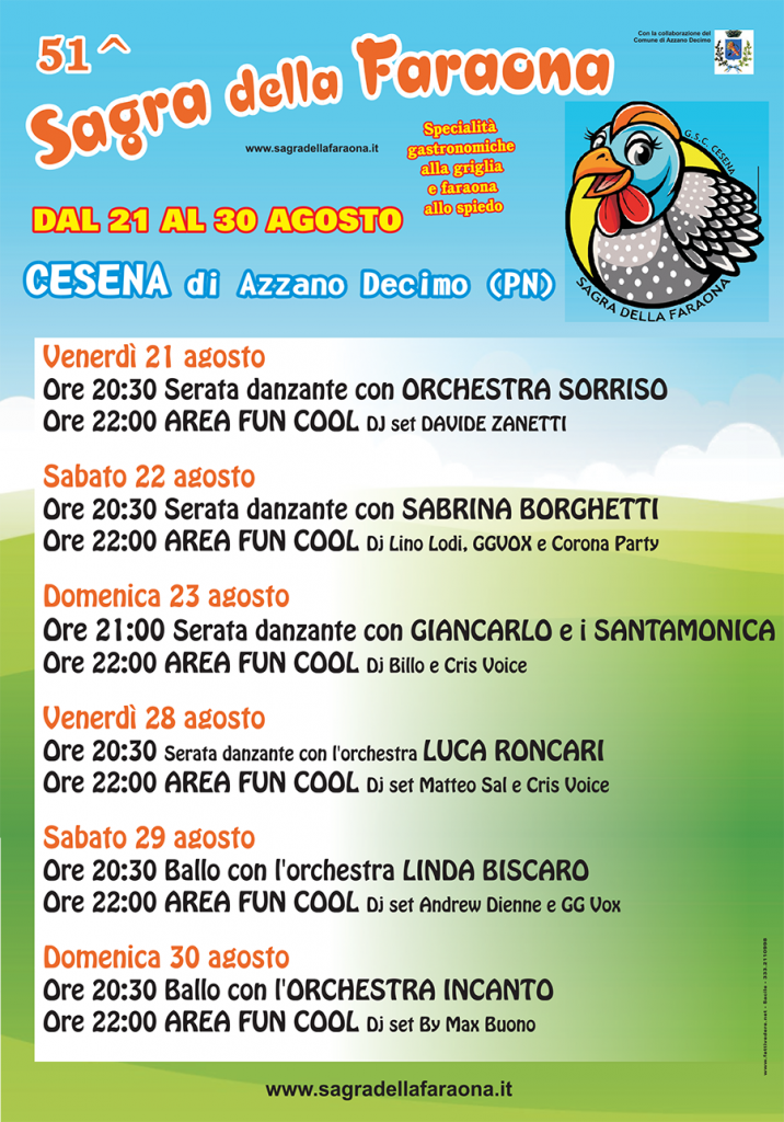 Programma Sagra della Faraona 2026